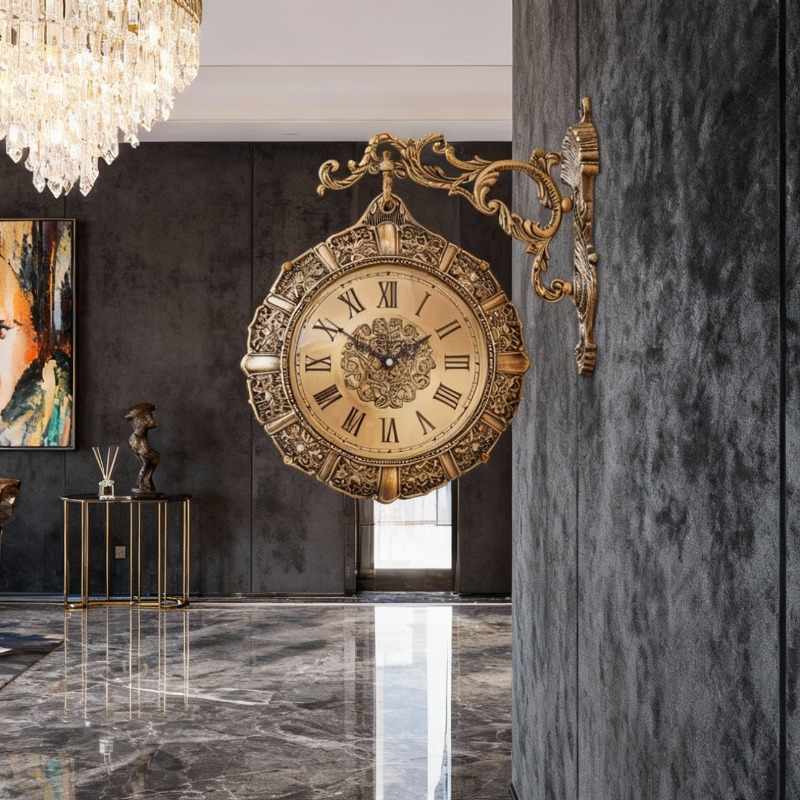 Luxury Lifestyle Aesthetics - Nordycki Retro Zegar Ścienny do Salonu