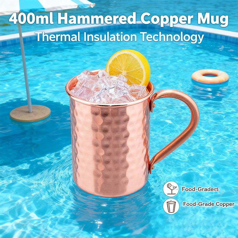 Copper Cocktail Mug - Nowe, w 100% miedziane kubki, czyste,
