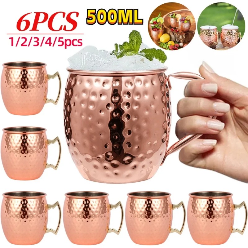 1-6 szt. Kubki do koktajli, ki – Copper Cocktail Mug recenzja i cena